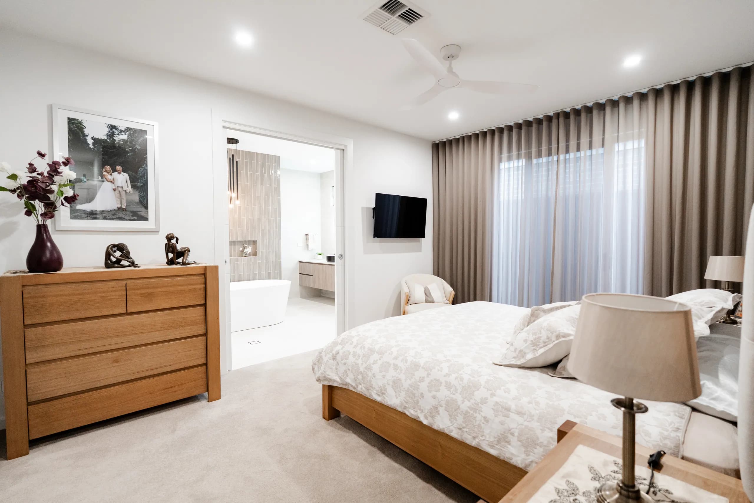 Interior of Birkalla showing the finished joinery and detailing